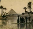 Old picture of the great pyramid at Giza