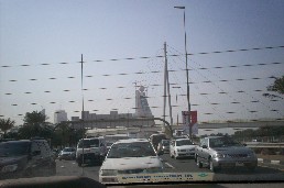 Cable stay bridge in Dubai