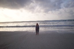Tracey on the beach