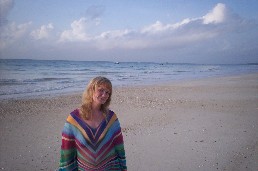 Tracey on the beach