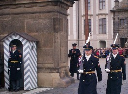 Changing guard at Prague Castle