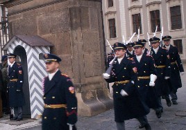 Changing guard at Prague Castle