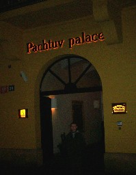 Seb outside the hotel