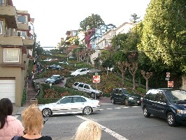 Famous steep road in San Francisco