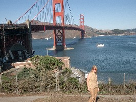 Tracey and the Golden Gate bridge
