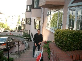 Trevor on the steps