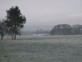 Plane takes off