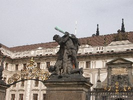 Prague castle statue