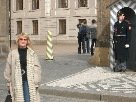 Tracey at Prague castle