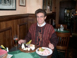 Trevor enjoying a typical Prague lunch