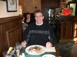 Trevor enjoying another typical Prague lunch