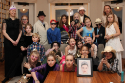 Guests at a murder mystery party